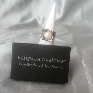 Silpada Pearl & Sterling Silver Ring, Sz 6.5